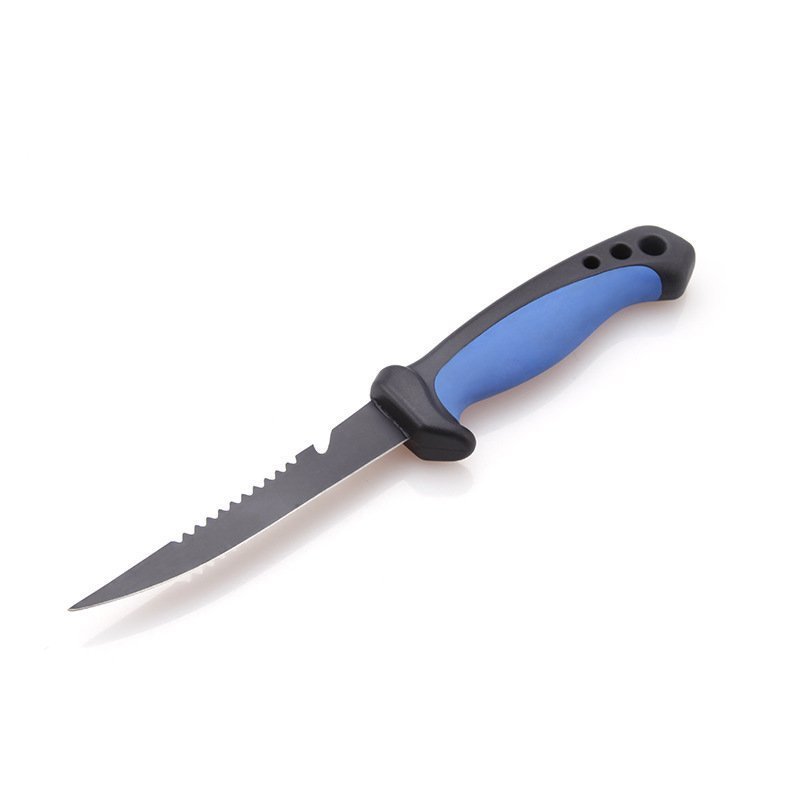 16142184581_592556361.jpg 5-Zoll-Angelmesser aus rostfreiem Stahl mit Rückenzahnung und Scheide zum Angeln im Freien