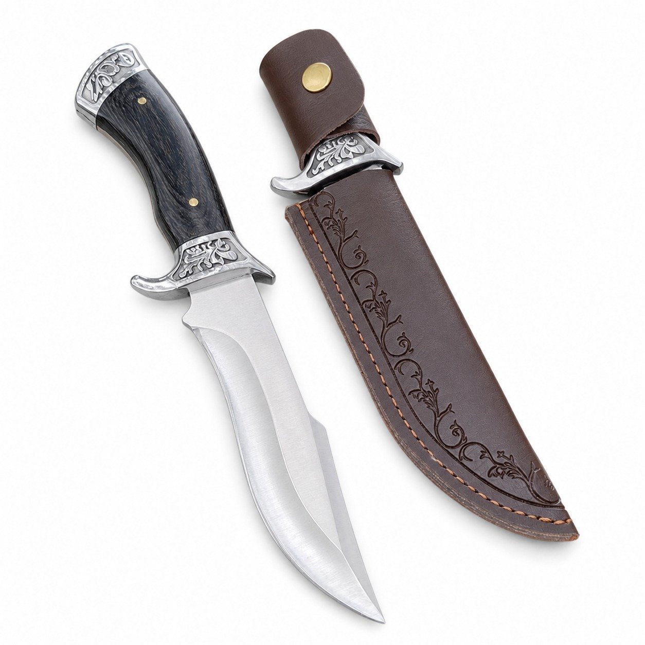 19444-main-white-clean Outdoor-Survival-Messer – Campingmesser mit feststehender Klinge und Scheide
