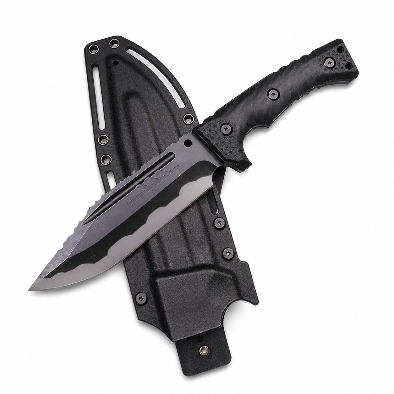 19448-main-white-clean Camping Outdoor Survival Messer tragbares Messer hohe Härte gerades Messer scharfes Überlebensmesser integrierter Kiel hohe Härte taktisches Messer – Blcak-2